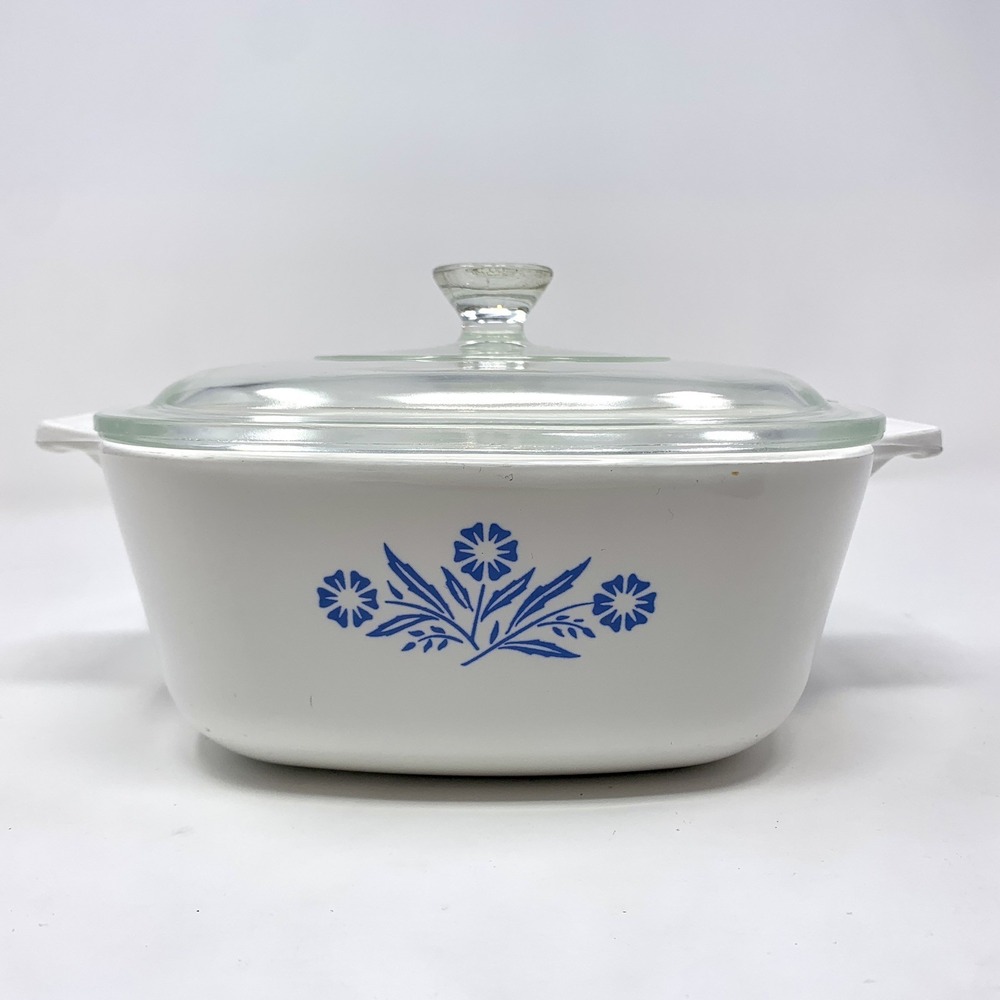 Vintage Blue Cornflower Corning Ware 1.5 Qt. Casserole Dish With Lid, P-1.1/2-B